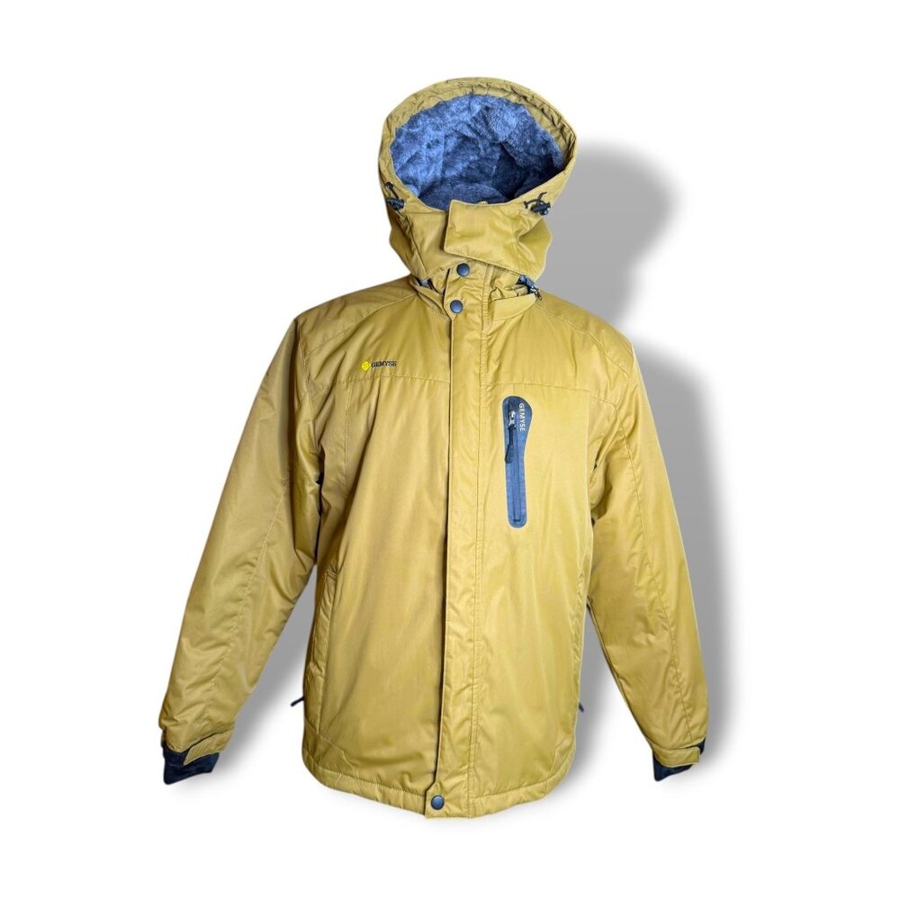 GEMYSE Men’s Waterproof Insulated Winter Ski Jacket Size M Olive‑Brown